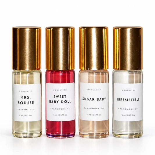 Gourmand Pheromone Roll-On Oil Collection | Irresistible, Sweet Baby Doll, Sugar Baby & Mrs Boujee (5 ml each)